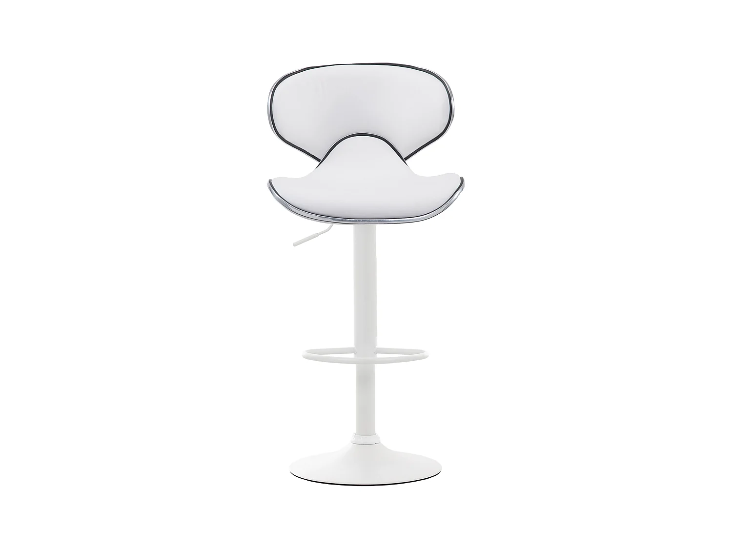 Lot de 2  Tabouret de bar - Similicuir & Blanc - Blanc - Las Vegas v2