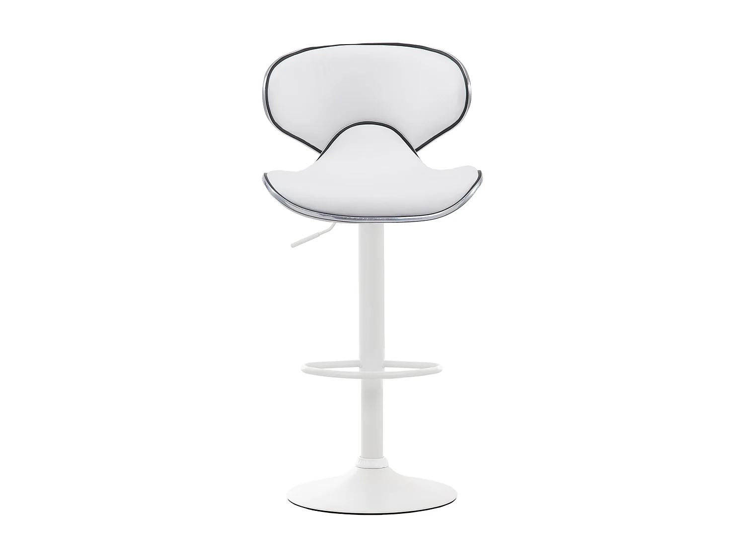 Lot de 2  Tabouret de bar - Similicuir & Blanc - Blanc - Las Vegas v2