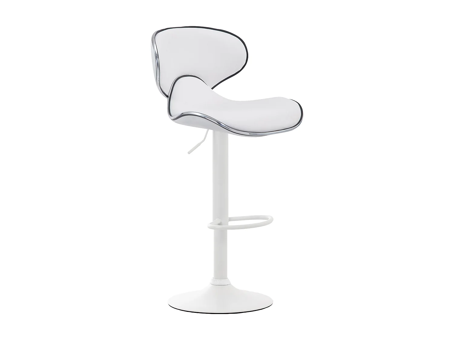 Lot de 2  Tabouret de bar - Similicuir & Blanc - Blanc - Las Vegas v2