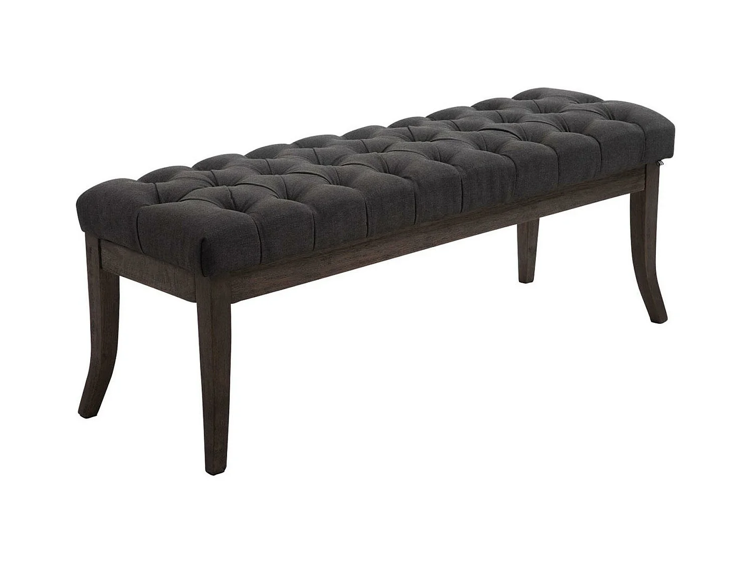Banquette - Tissu & Bois - Gris foncé - Ramses