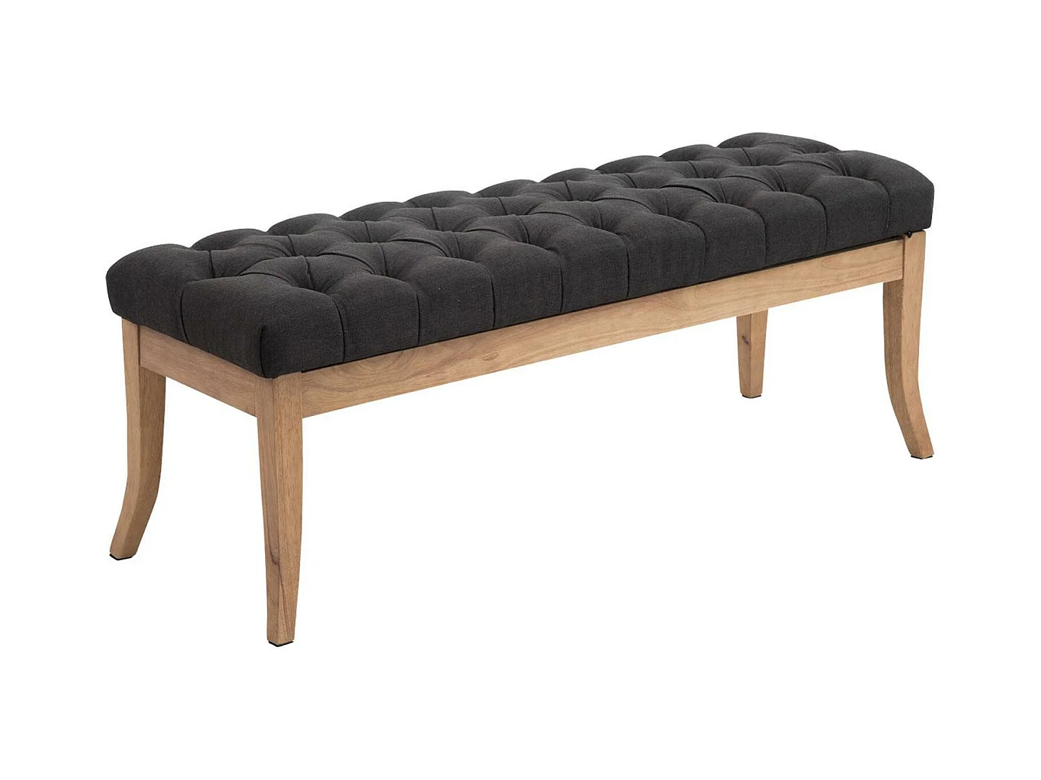 Banquette - Tissu & Bois - Gris foncé - Ramses