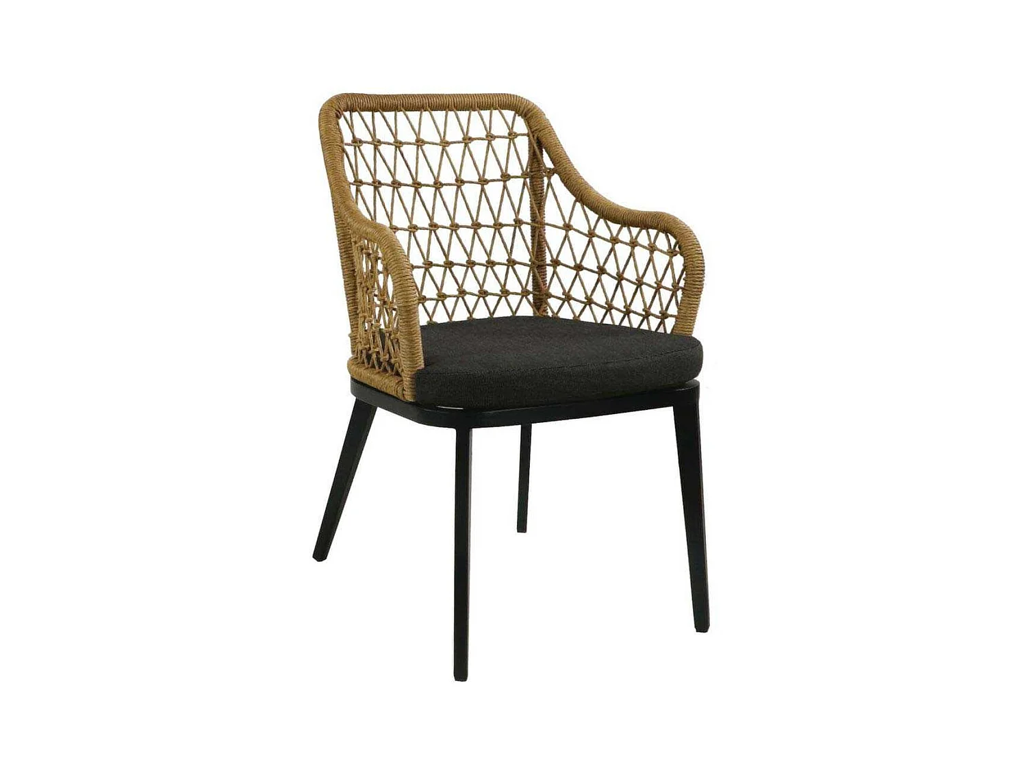 Fauteuil de jardin aluminium et tressage Milan
