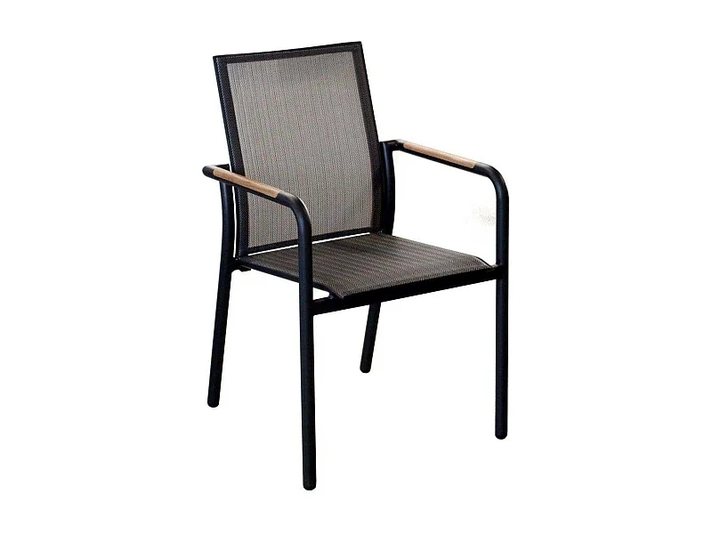 Fauteuil de jardin empilable en aluminium Aroha Graphite