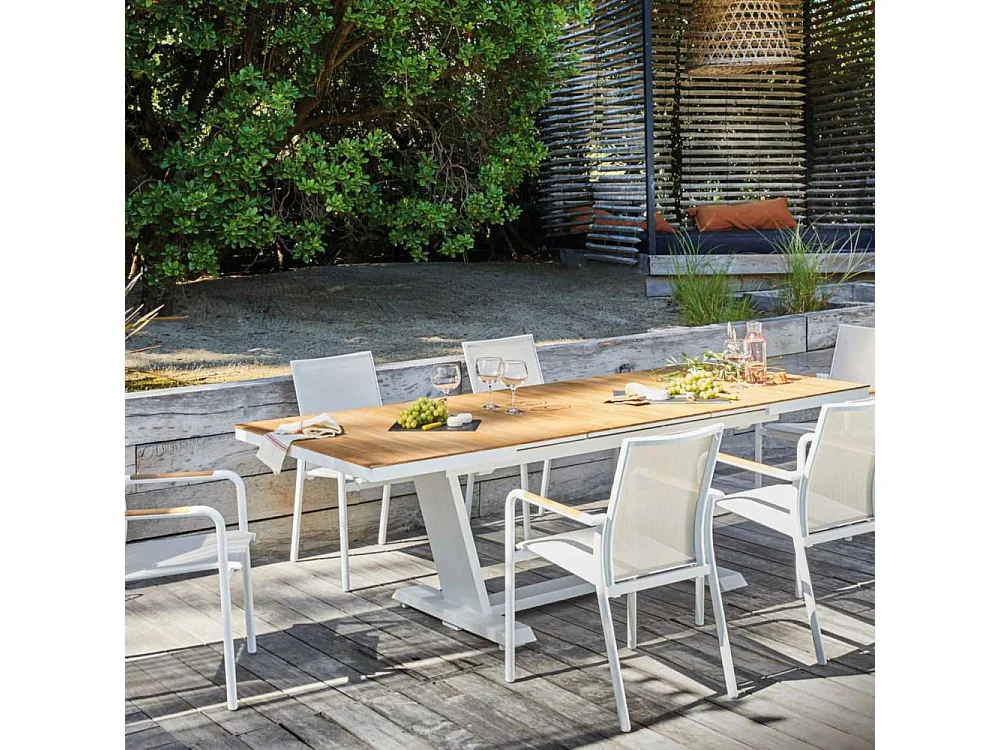 Fauteuil de jardin empilable en aluminium Aroha Graphite