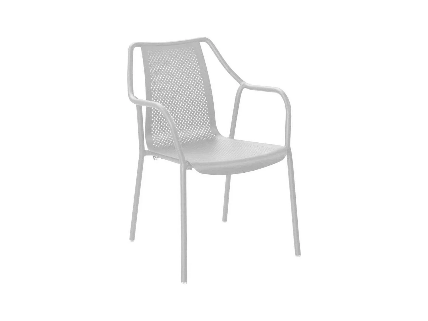 Fauteuil de jardin empilable en aluminium Bari