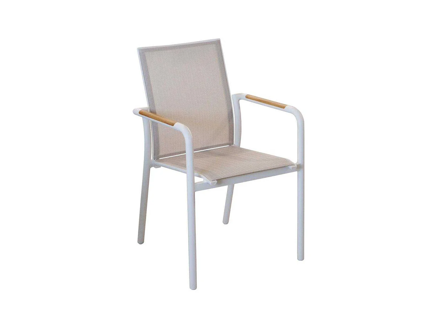 Fauteuil de jardin empilable en aluminium Aroha