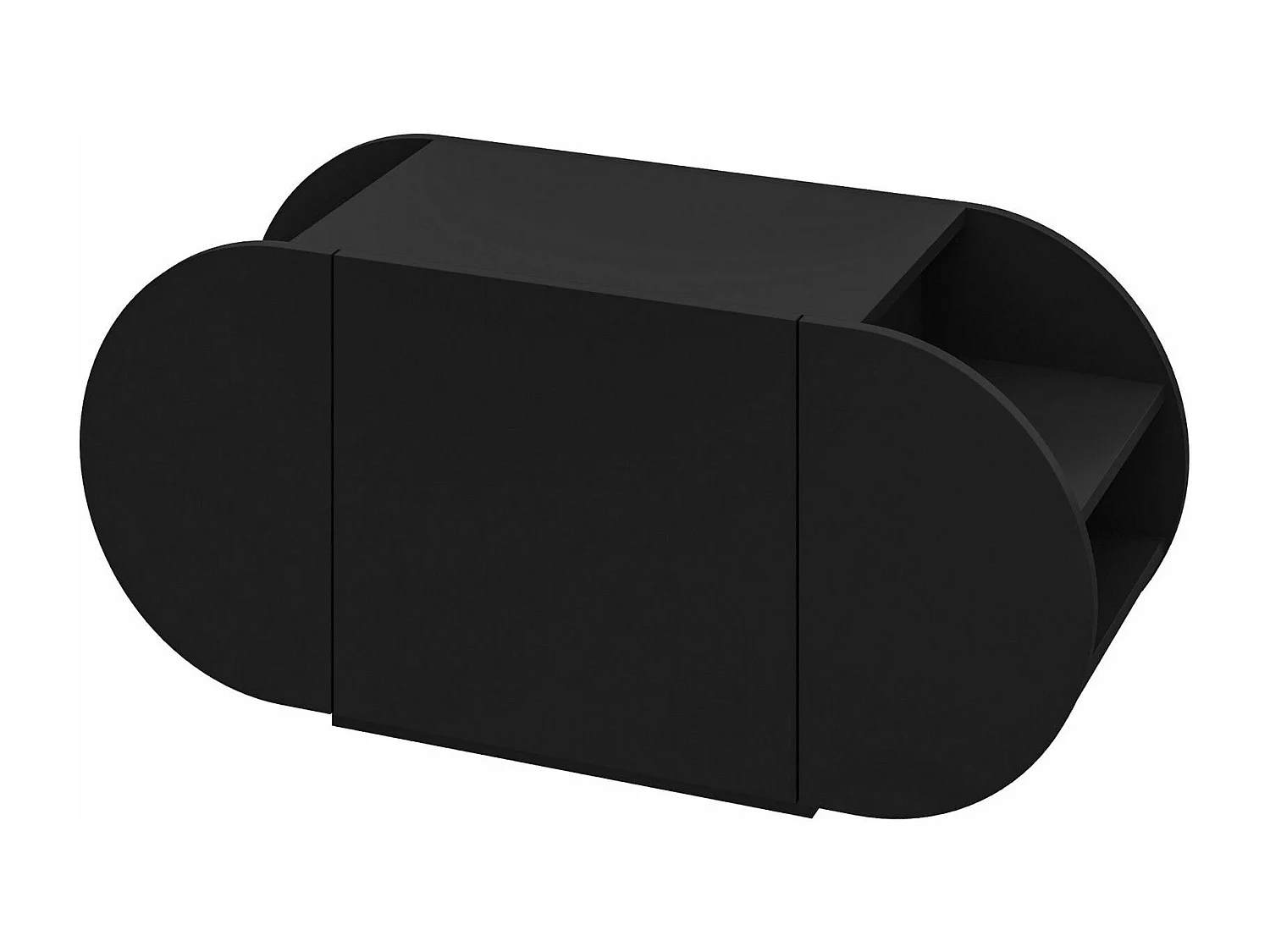 Meuble à chaussures design moderne 3 portes Piranza L110cm Noir