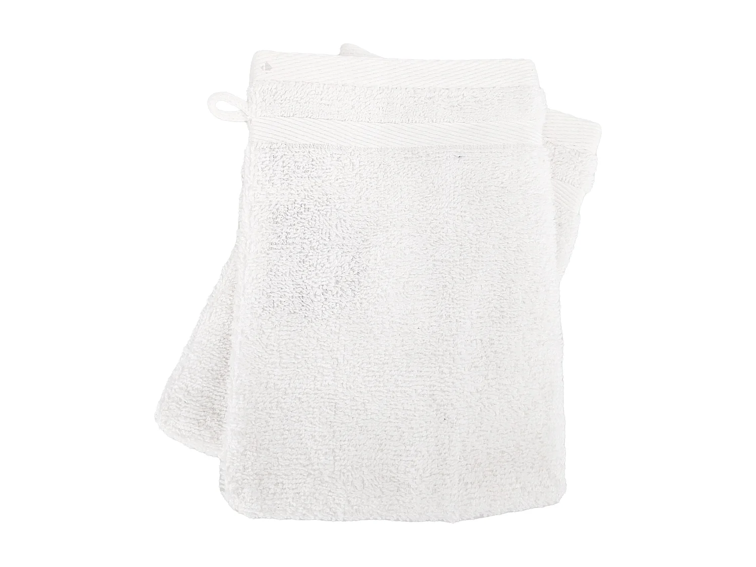 Lot de 2 gants de toilette 16x21 cm EFFICIENCE PURE blanc White