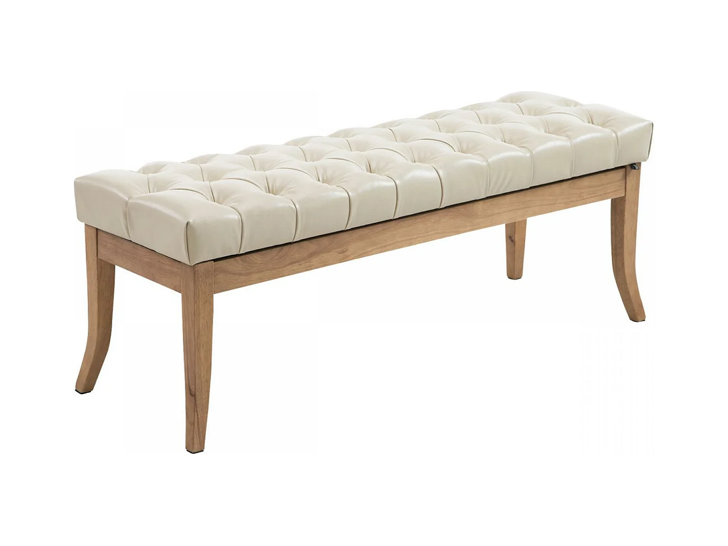 Banquette - Similicuir & Bois - Crème - Ramses