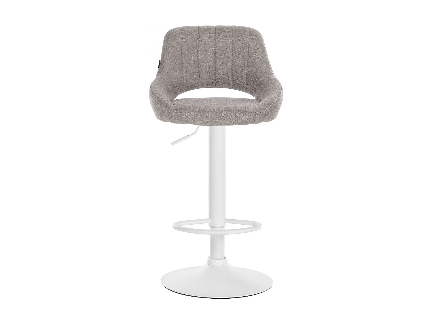 Tabouret de bar - Tissu & Blanc - Gris - Milet