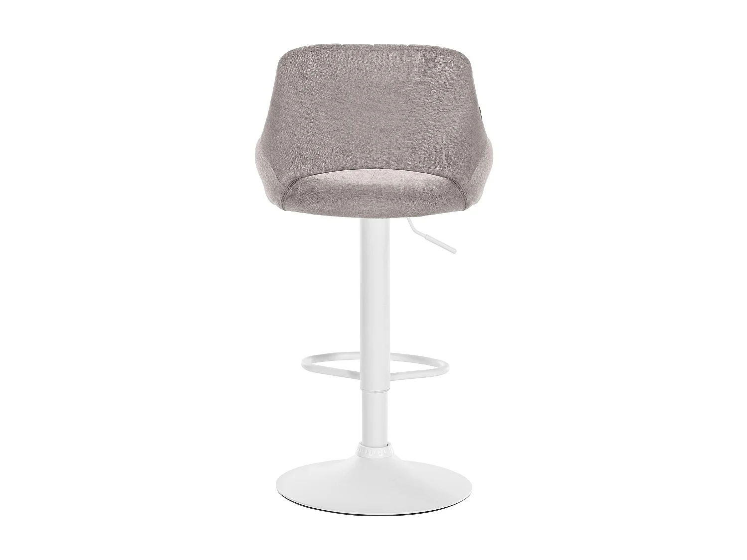 Tabouret de bar - Tissu & Blanc - Gris - Milet