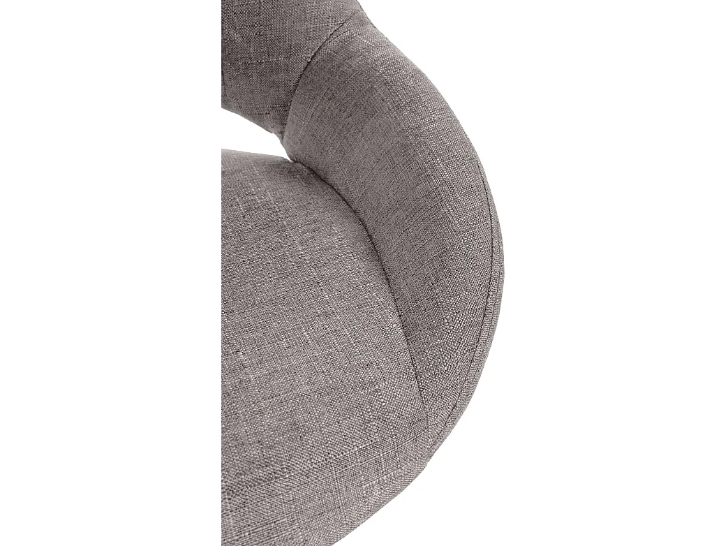 Tabouret de bar - Tissu & Blanc - Gris - Milet