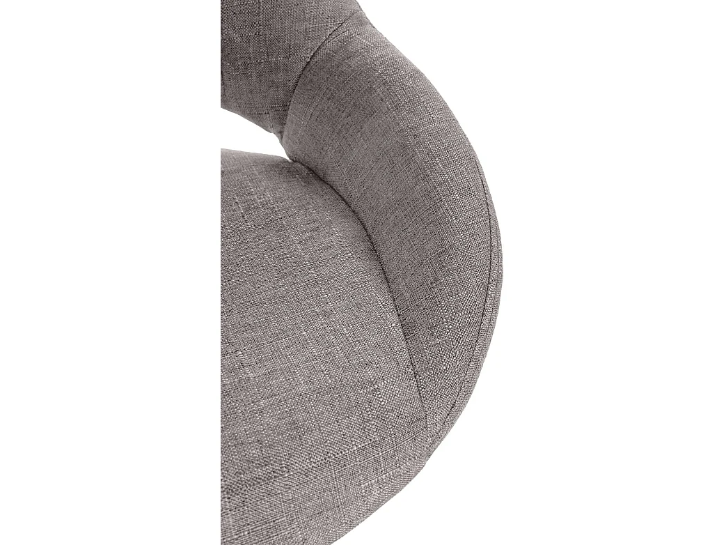 Tabouret de bar - Tissu & Blanc - Gris - Milet