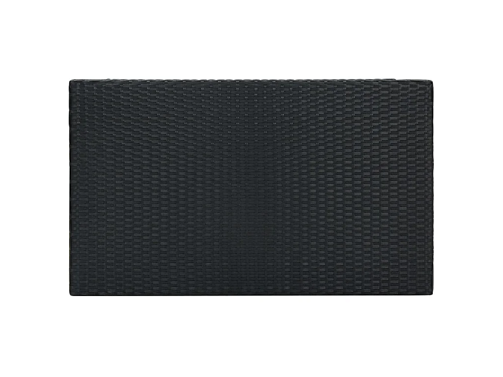 Tavolo da Bar da Giardino Nero 100x60,5x110,5 cm Polyrattan