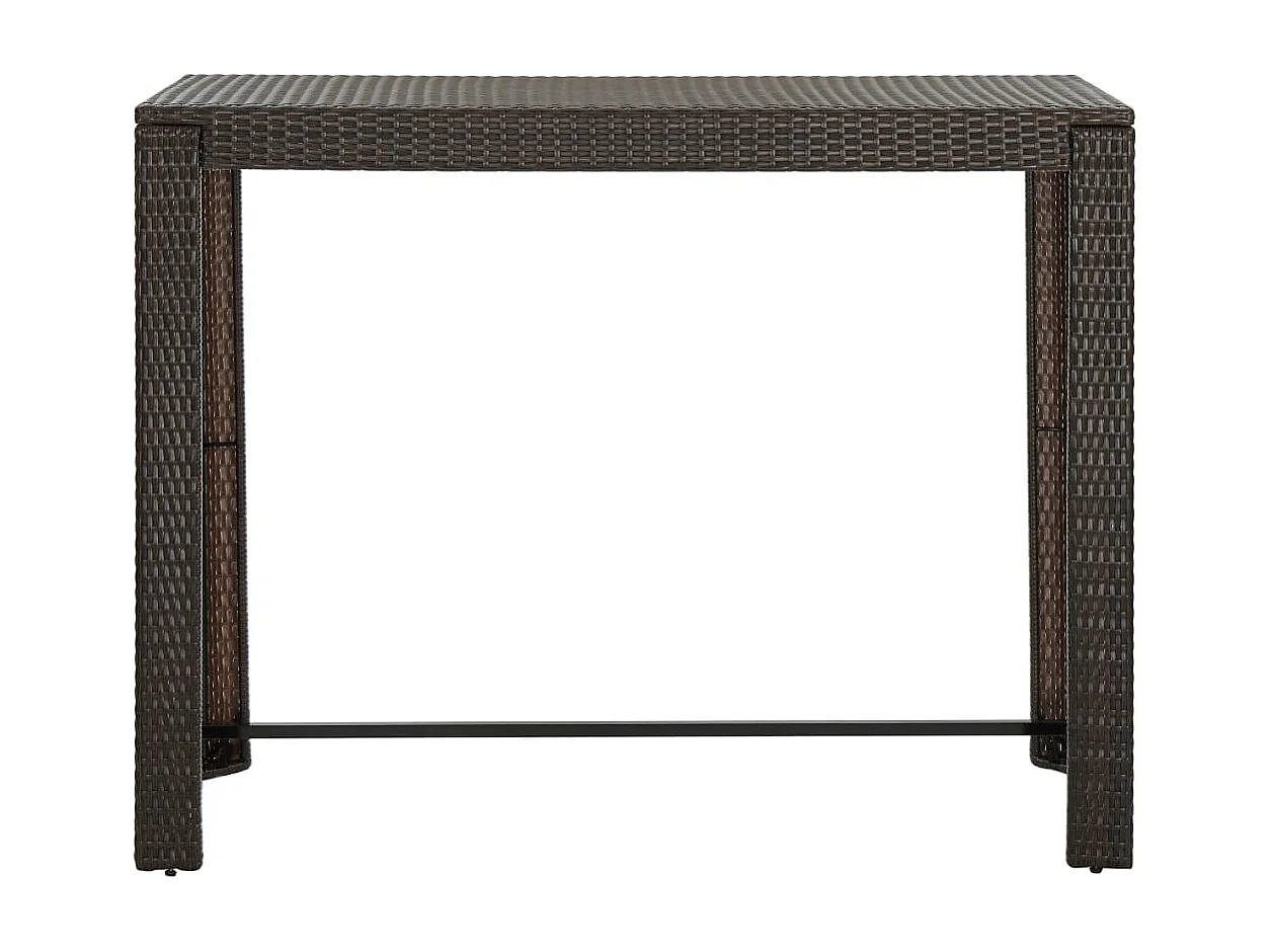 Garten-Bartisch Braun 140,5x60,5x110,5 cm Poly Rattan