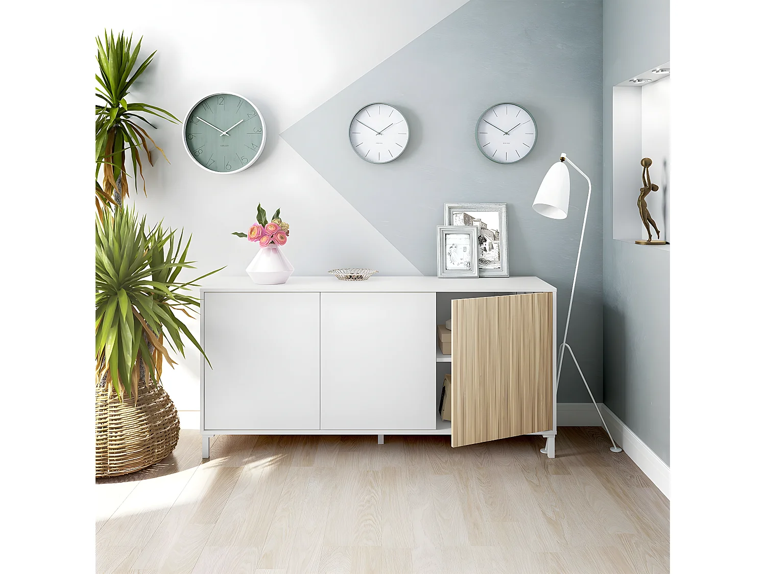 Aparador Ethna Blanco Artik (Blanco Mate) - Natur