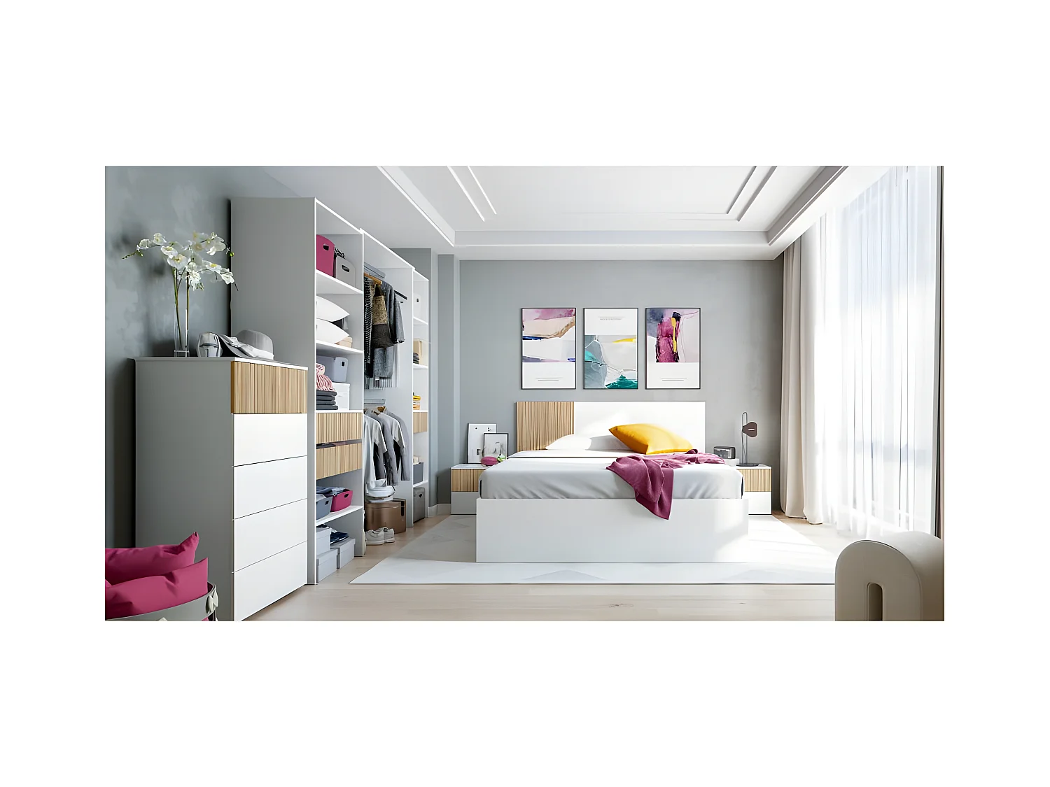 Cómoda 5 cajones H109 cm - Ethna