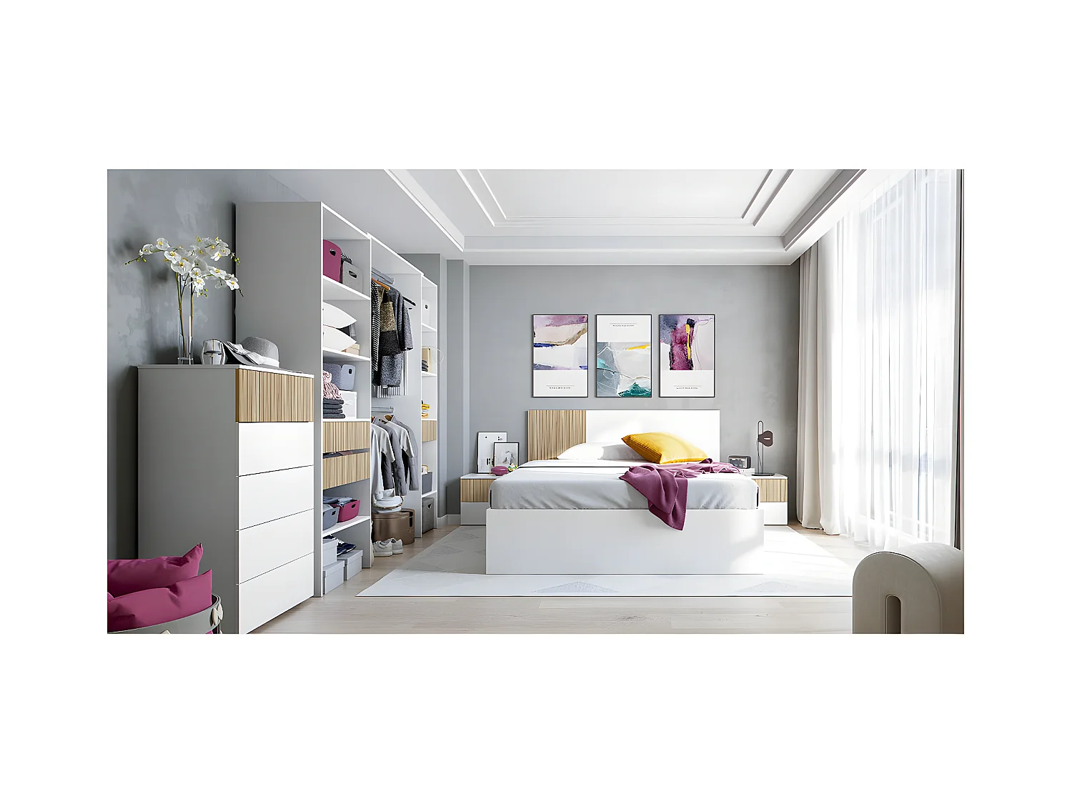 Cómoda 5 cajones H109 cm - Ethna