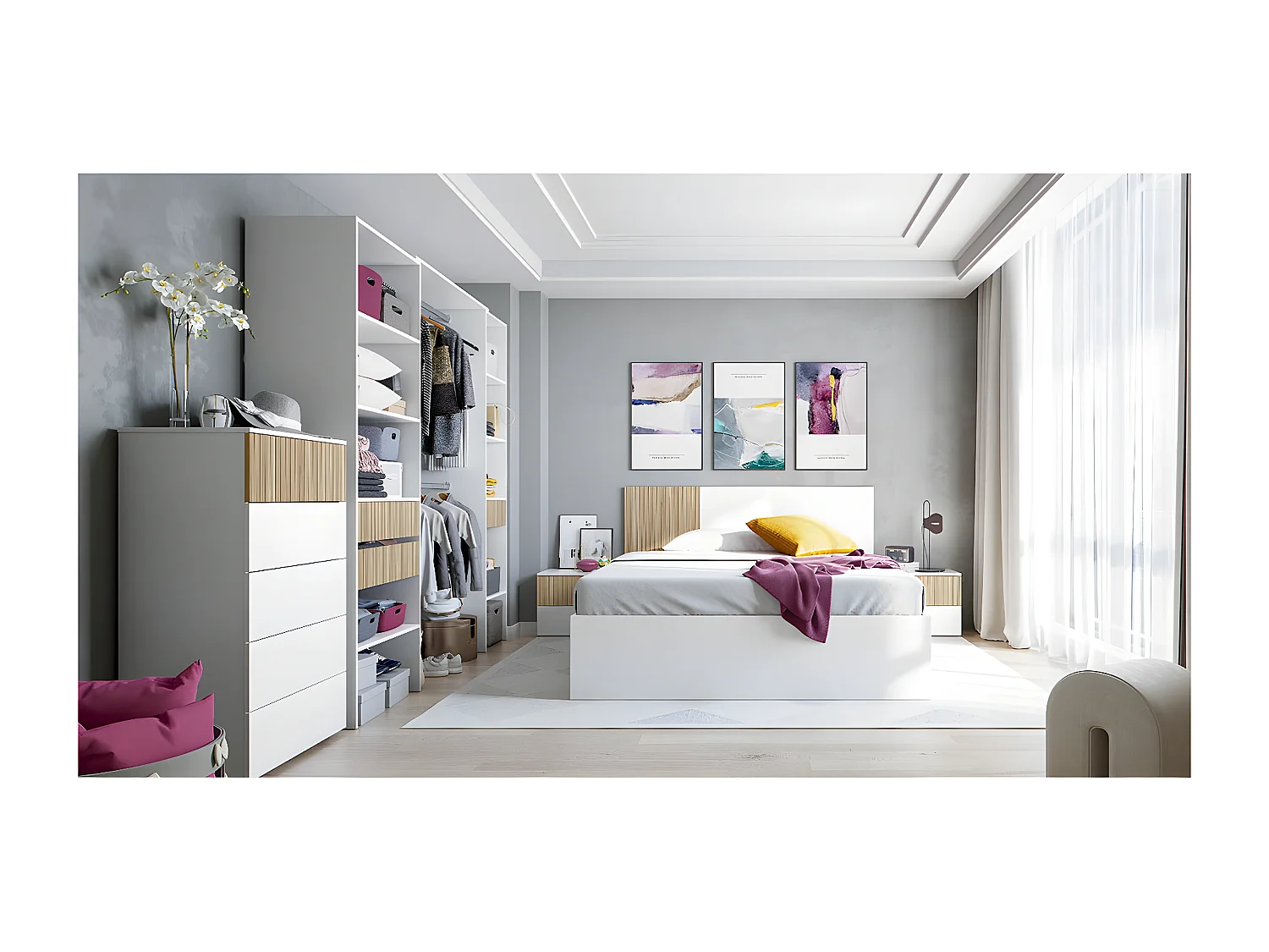 Cómoda 5 cajones H109 cm - Ethna