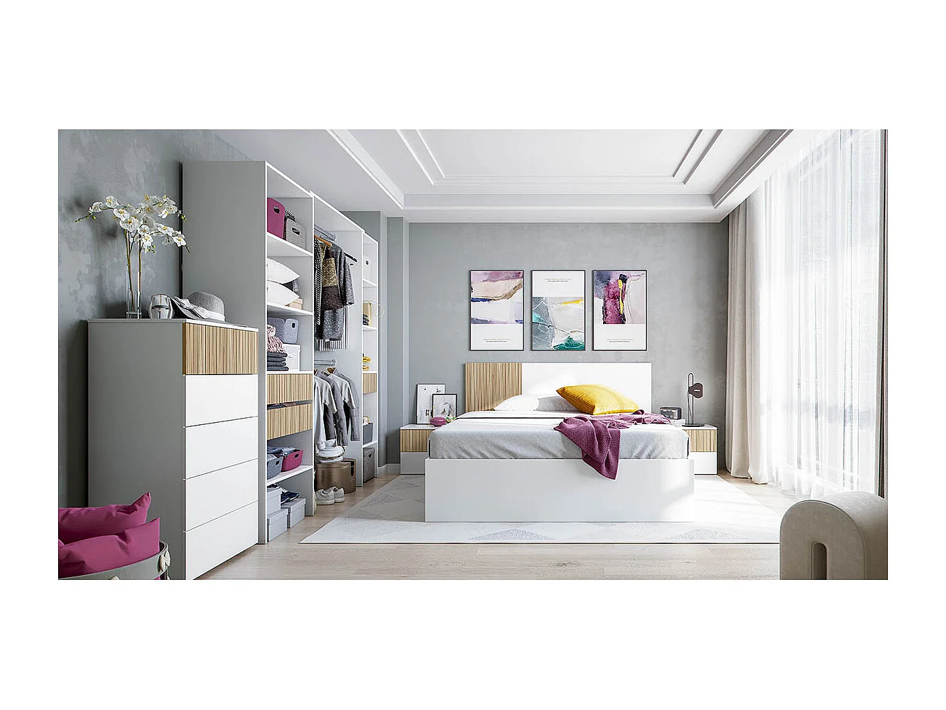 Chiffonnier 5 tiroirs H109 cm - Ethna