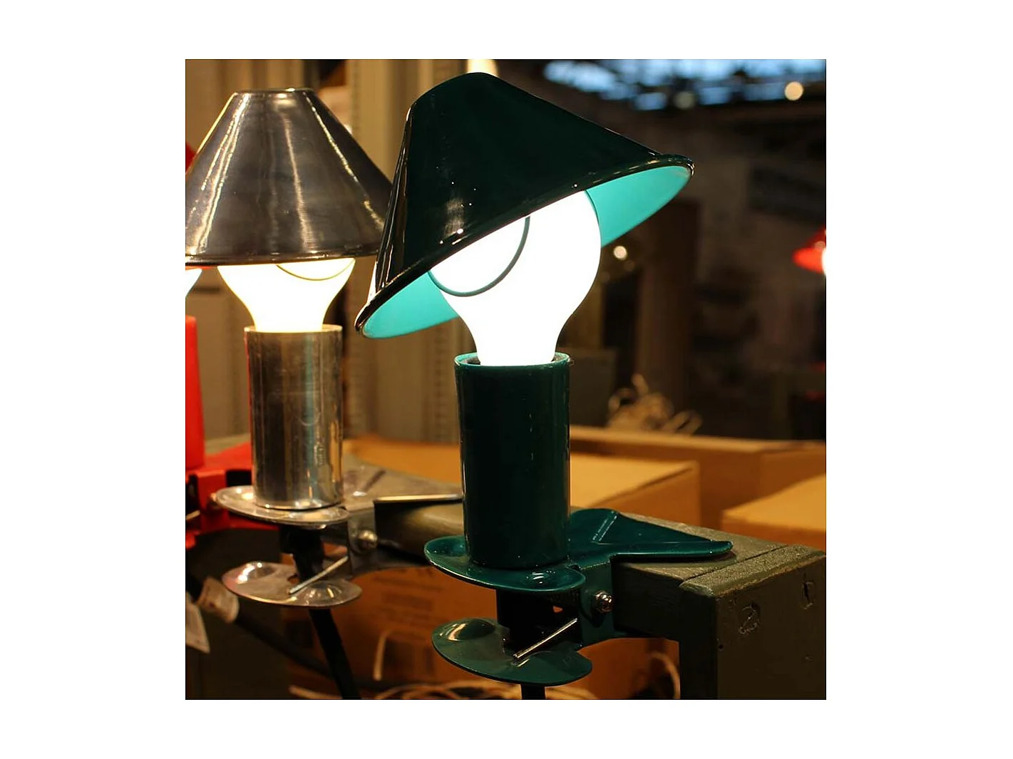 Lampe à clipser en métal Mush room