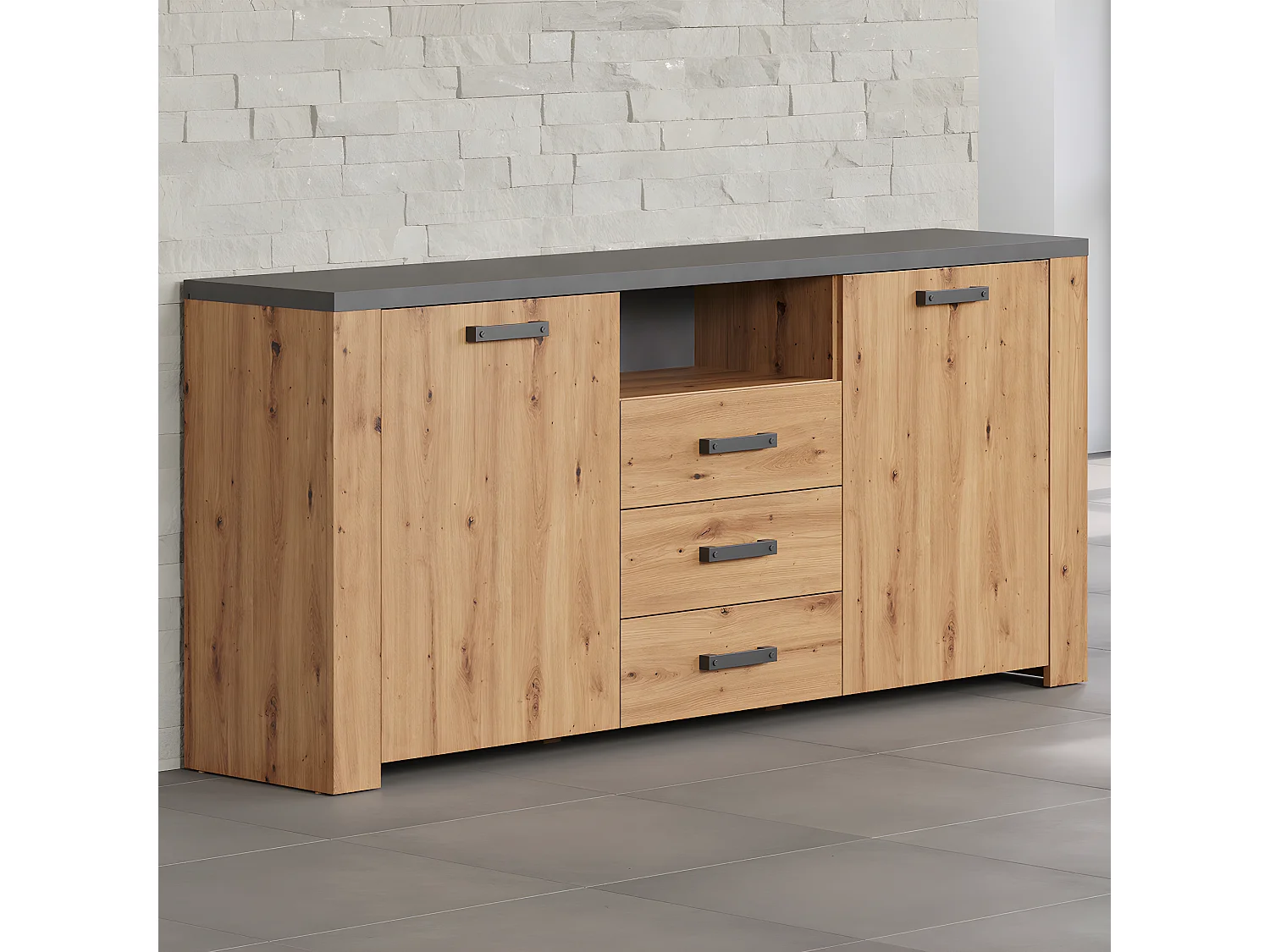 Buffet 2 Deuren 3 Lades en 1 Nis L180 cm - Follow