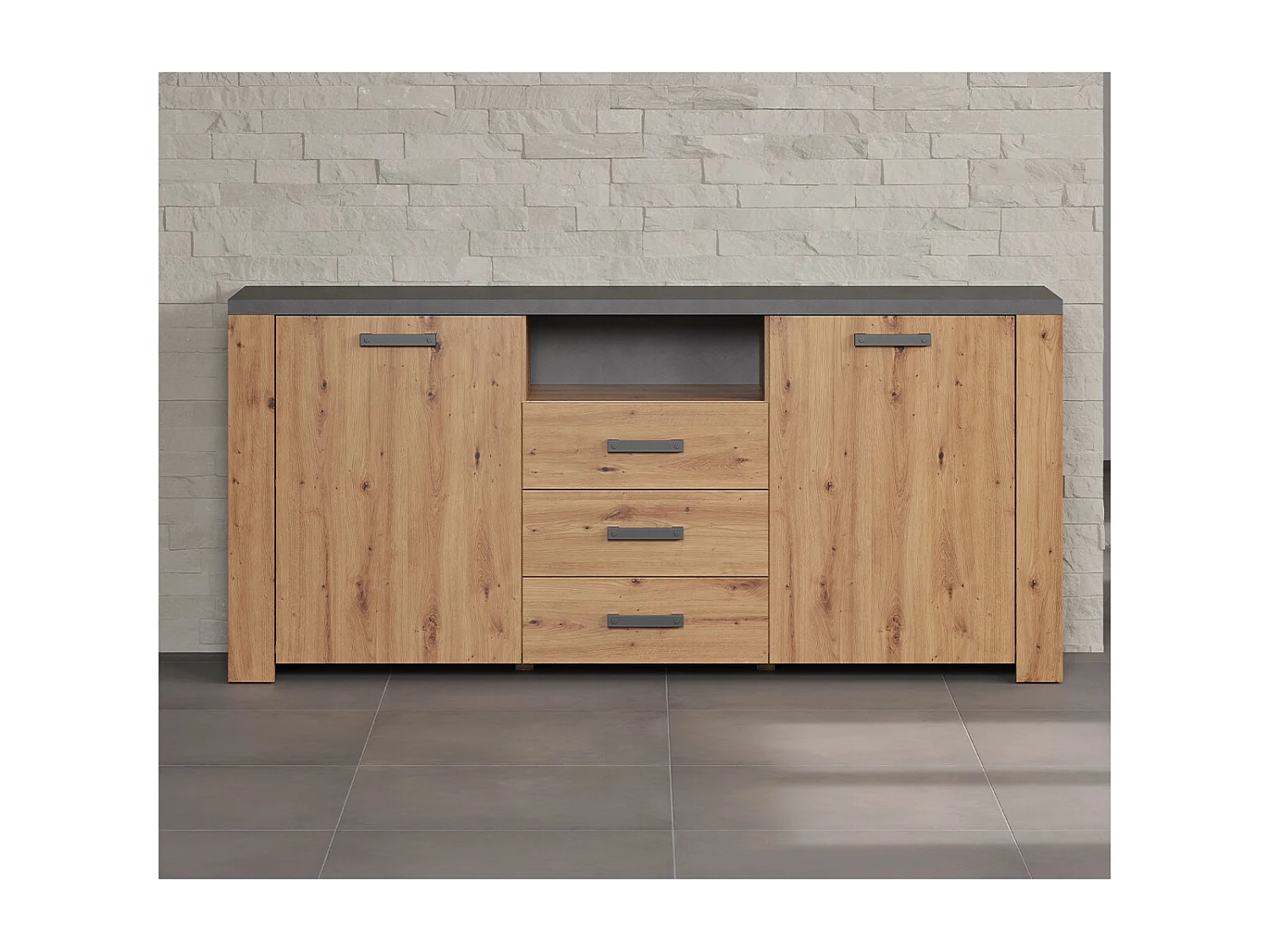 Buffet 2 Deuren 3 Lades en 1 Nis L180 cm - Follow
