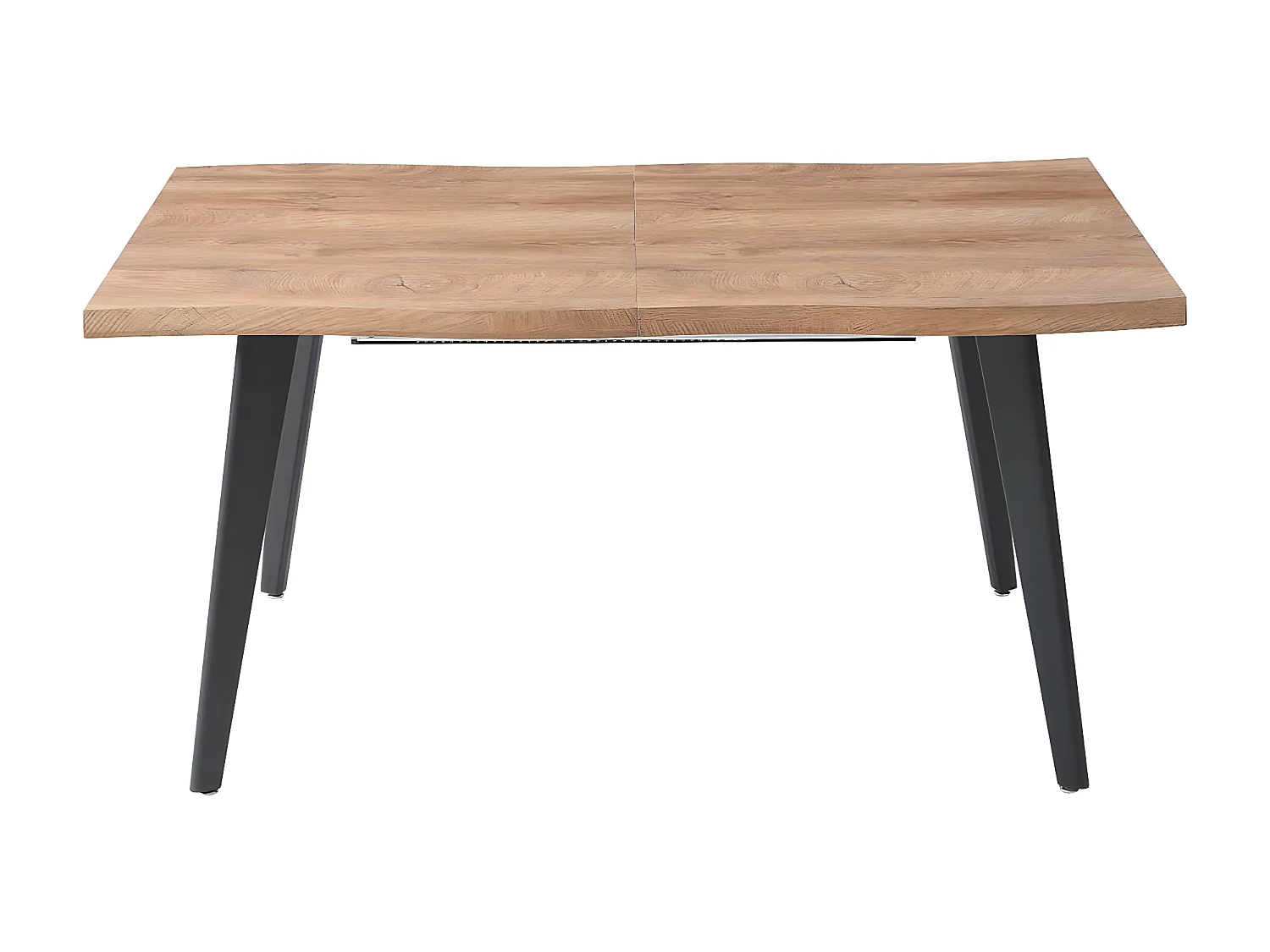 STIK - Table Repas 150cm Allongeable Plateau Effet Bois Brut