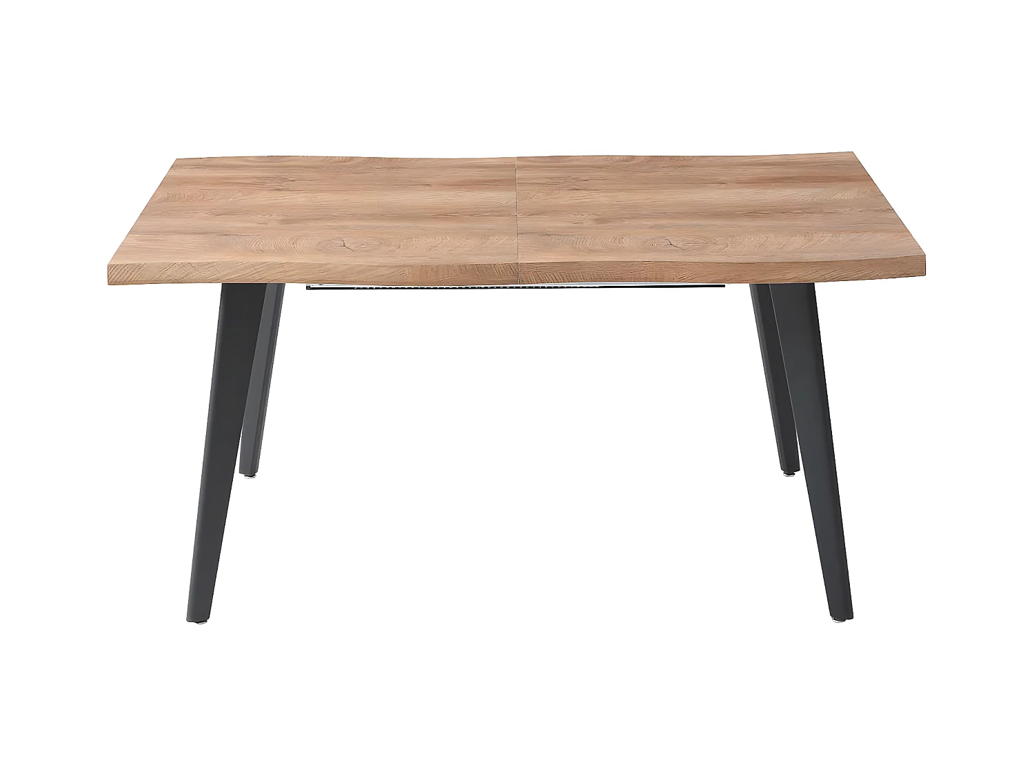 STIK - Table Repas 150cm Allongeable Plateau Effet Bois Brut