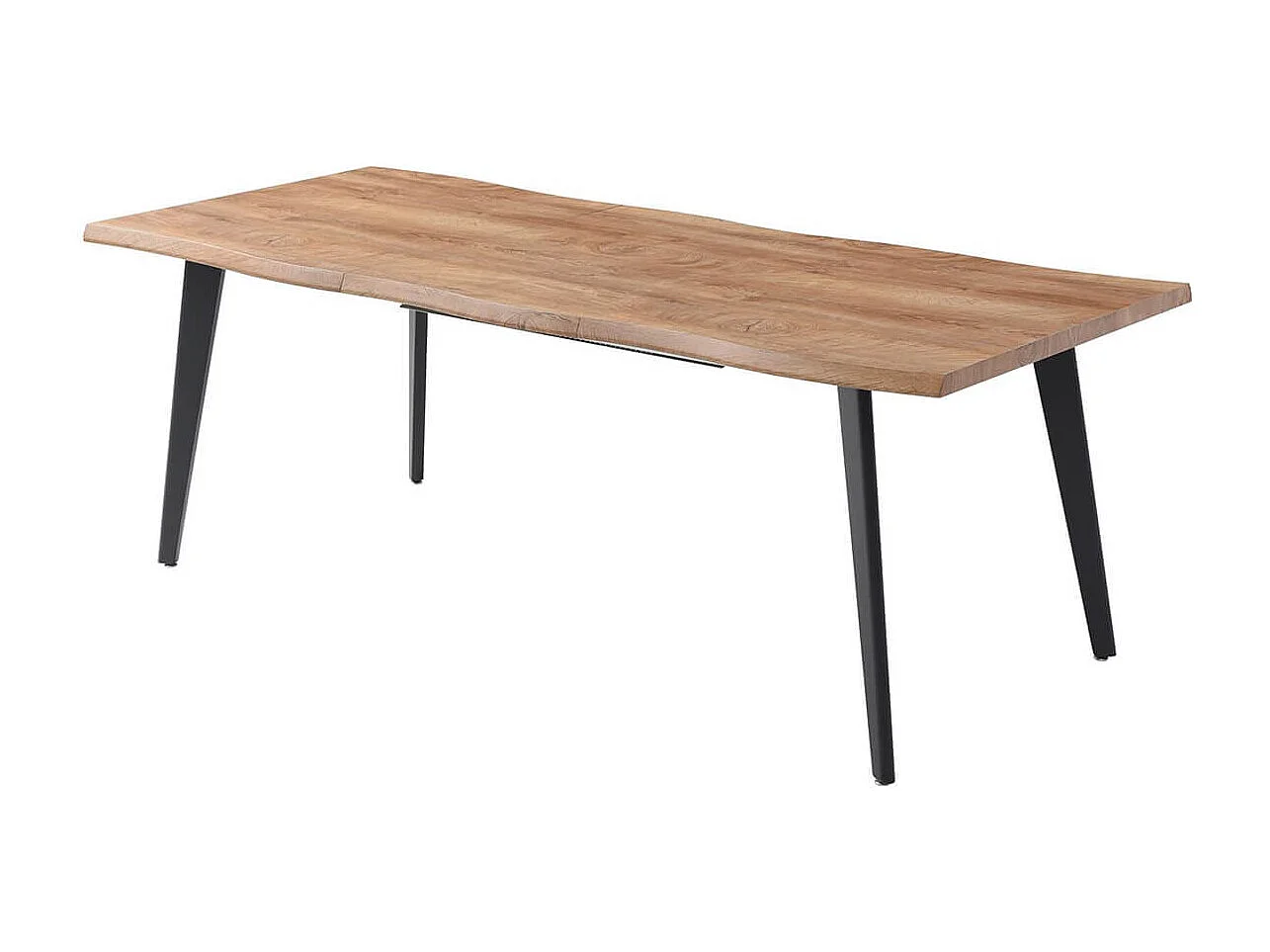 STIK - Table Repas 150cm Allongeable Plateau Effet Bois Brut