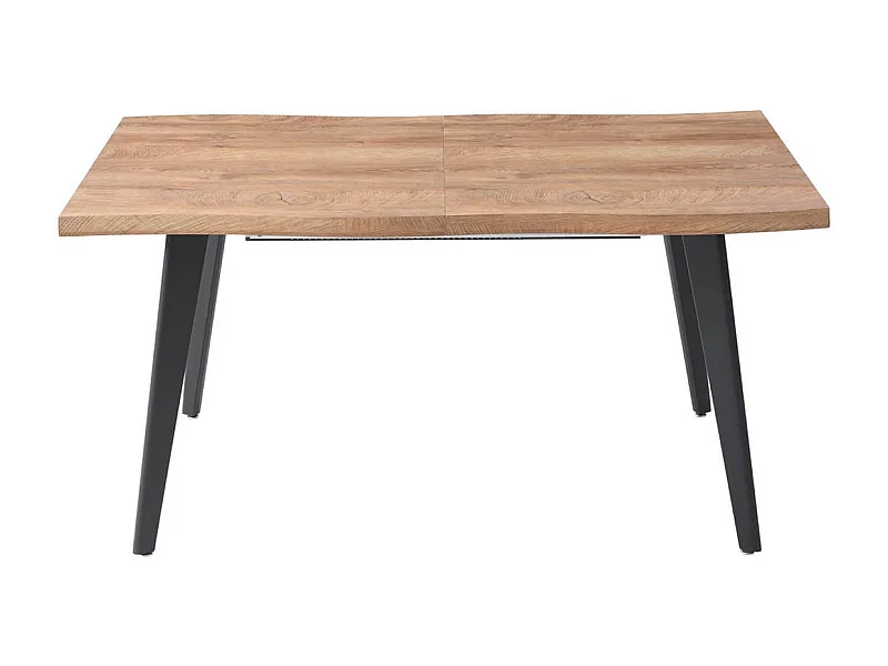 STIK - Table Repas 150cm Allongeable Plateau Effet Bois Brut