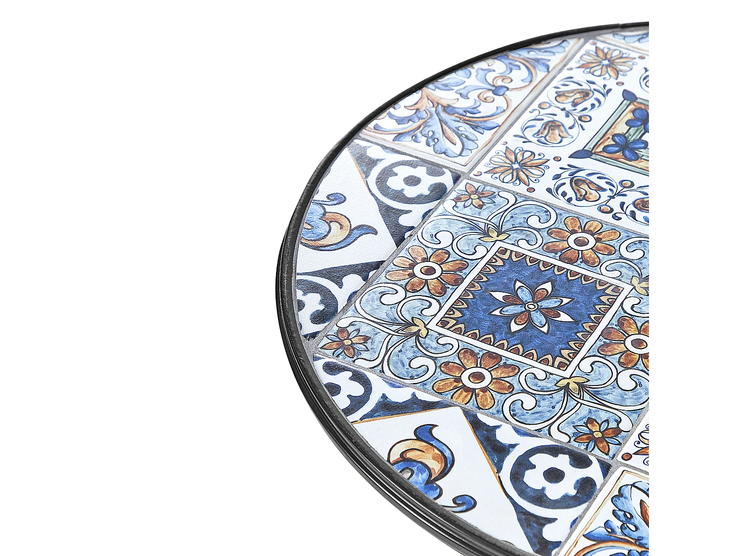 Table bistrot CIVITA 60 cm 60 cm Métal Noir