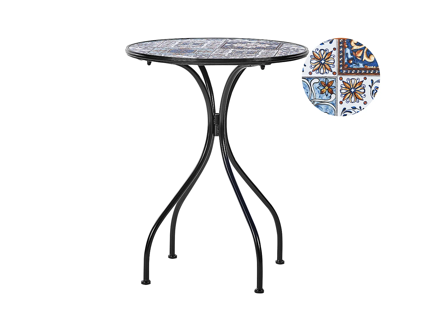 Bistro Table CIVITA 60 cm 60 cm Metal Black