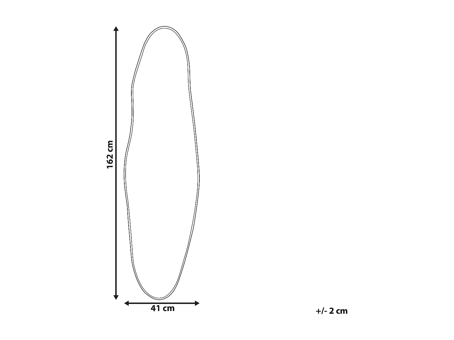 Miroir SALINS 47 cm 160 cm Métal Doré