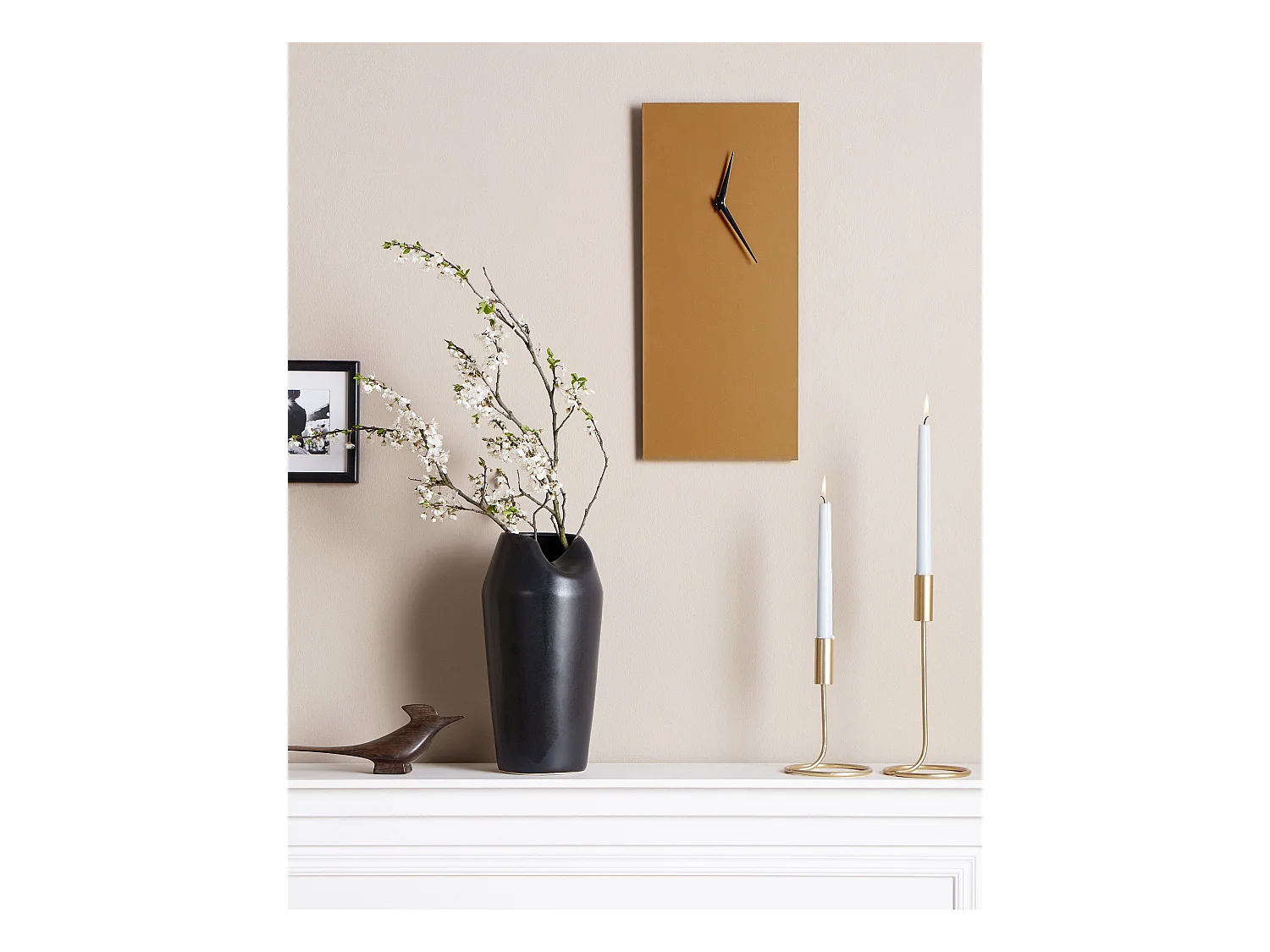 Horloge murale POMBAL 22 cm Métal Doré