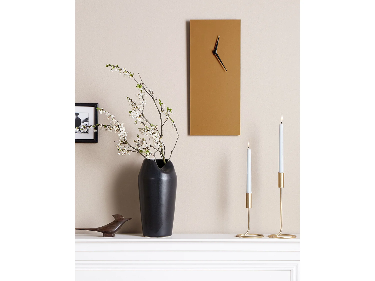 Horloge murale POMBAL 22 cm Métal Doré