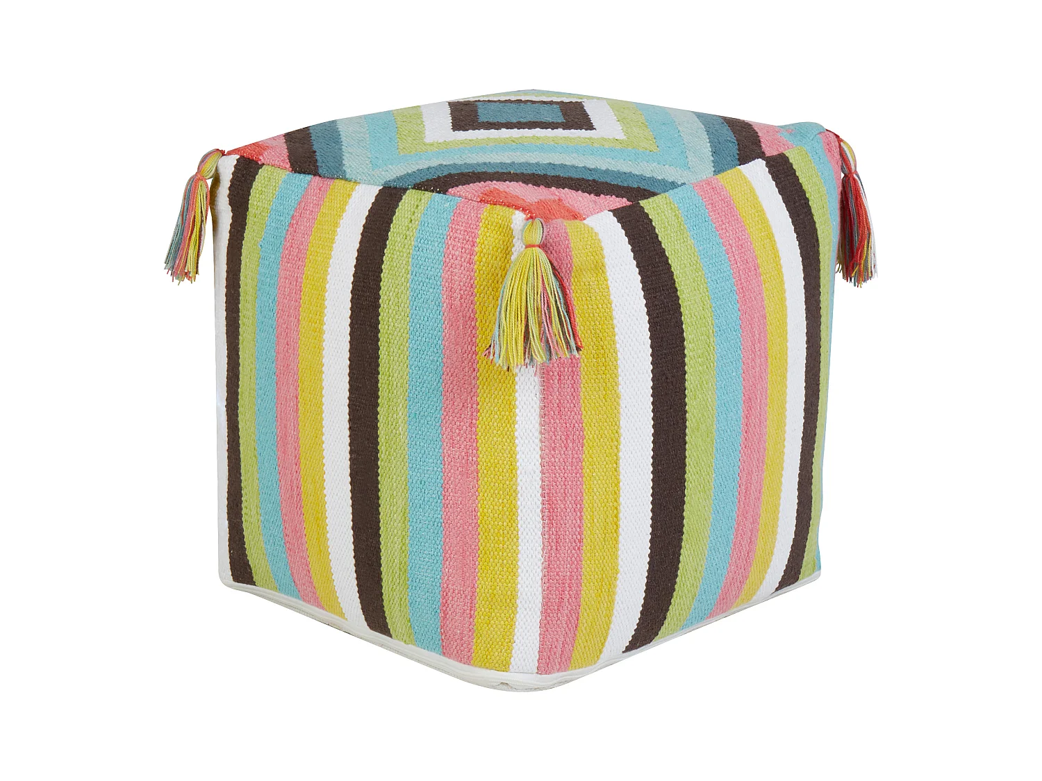 Pouf MONEASA Coton Multicolore