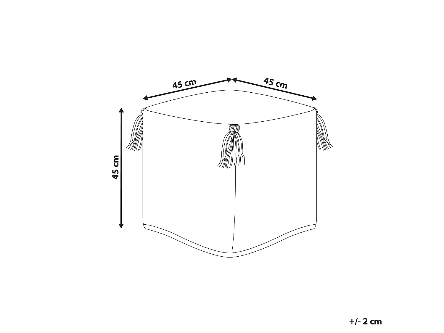 Pouf MONEASA Coton Multicolore 45 cm 45 cm 45 cm