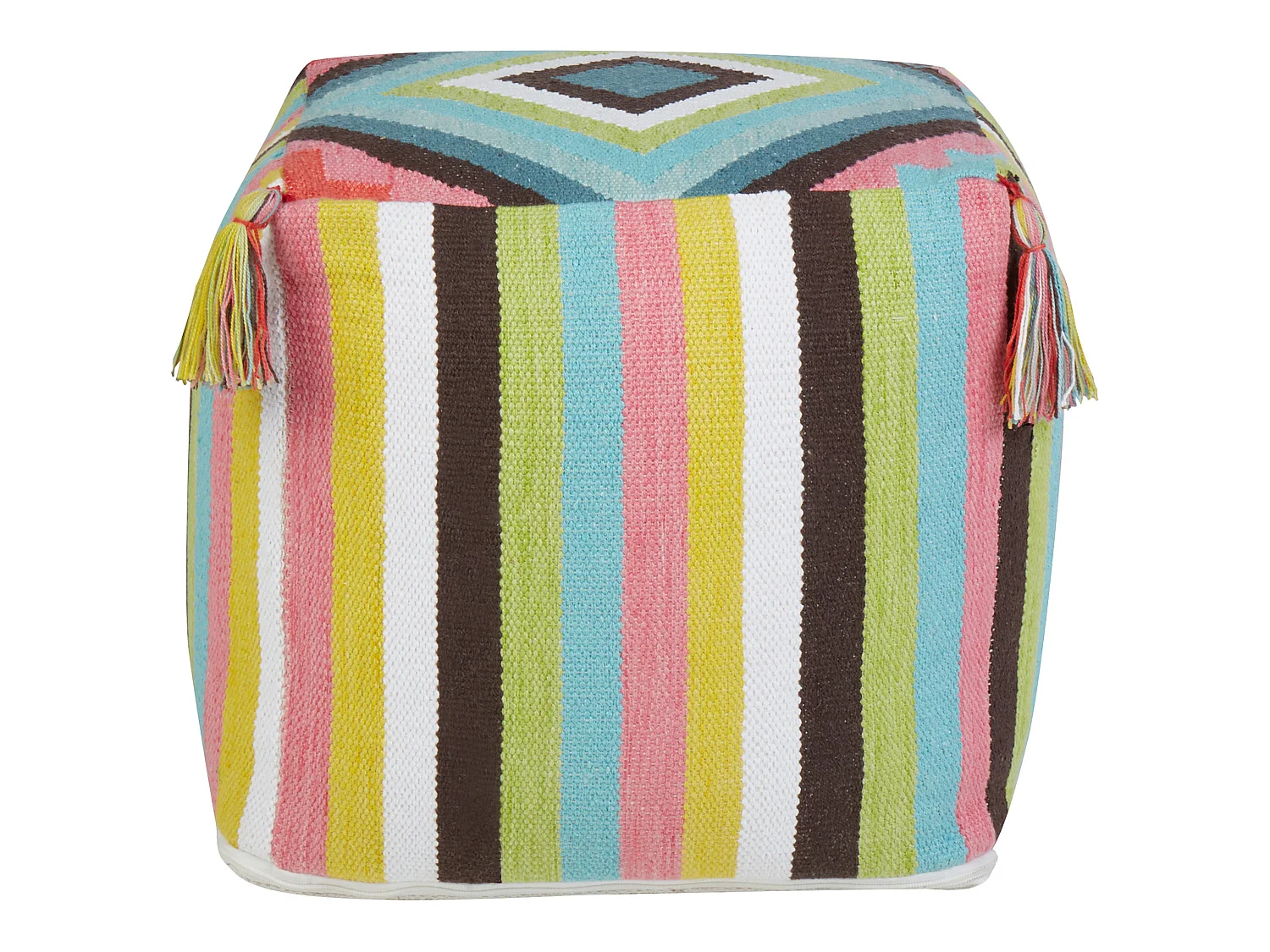 Pouf MONEASA Coton Multicolore 45 cm 45 cm 45 cm