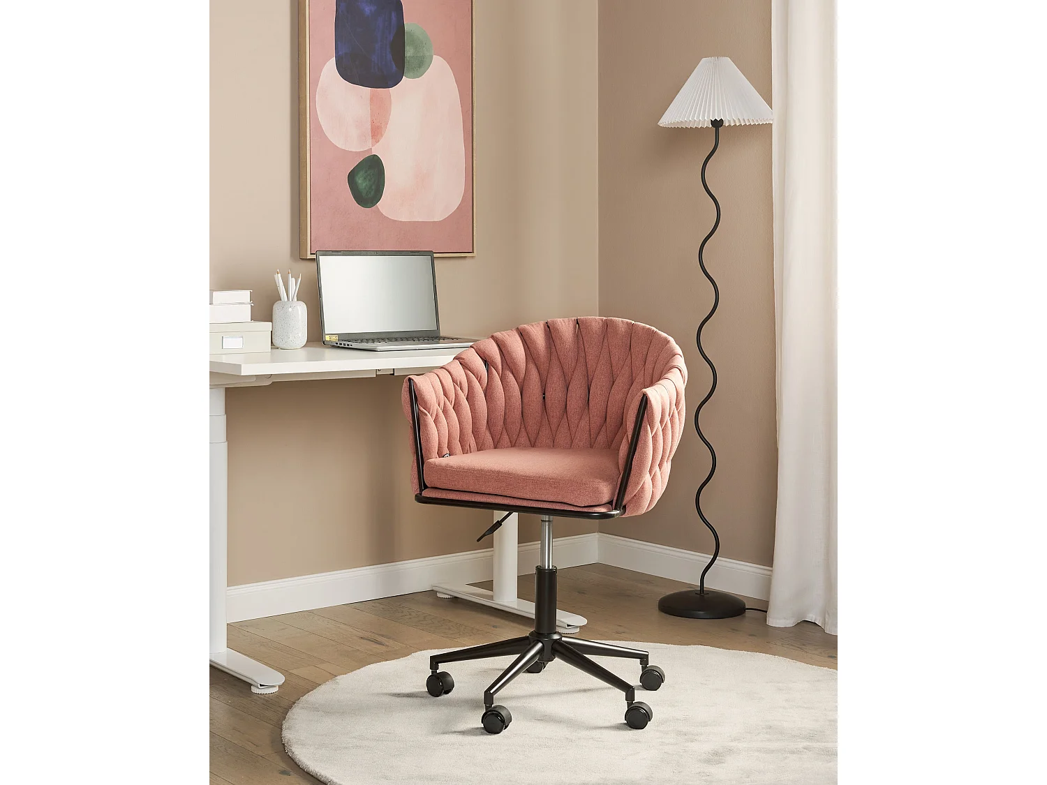 Silla de oficina giratoria MILAN Rosa