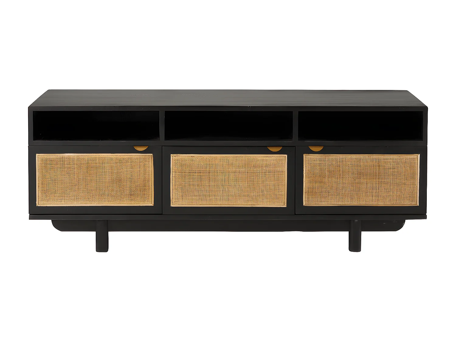 Meuble TV noir Calvi - L160 cm