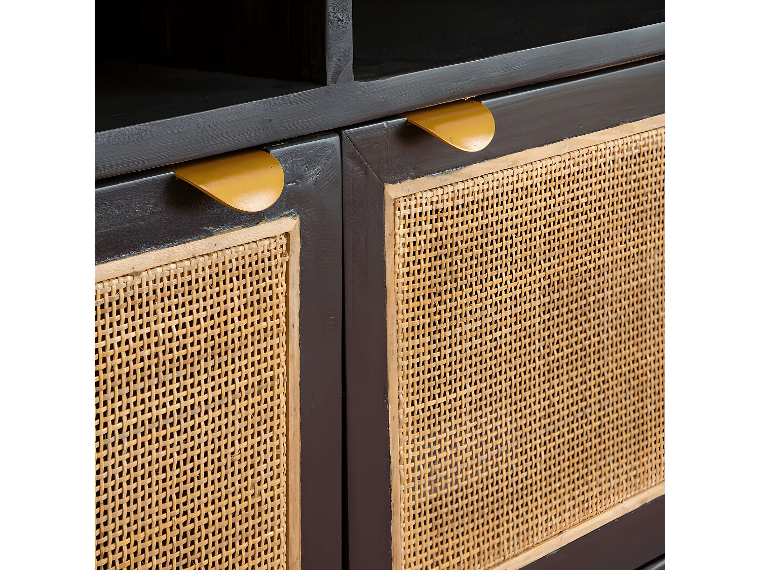 Meuble TV noir Calvi - L160 cm