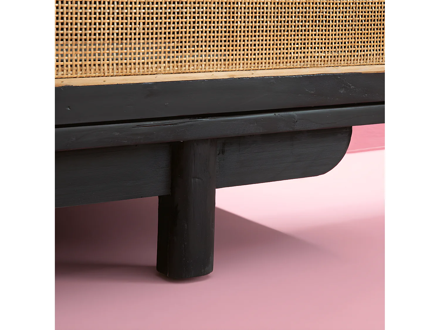 Meuble TV noir Calvi - L160 cm