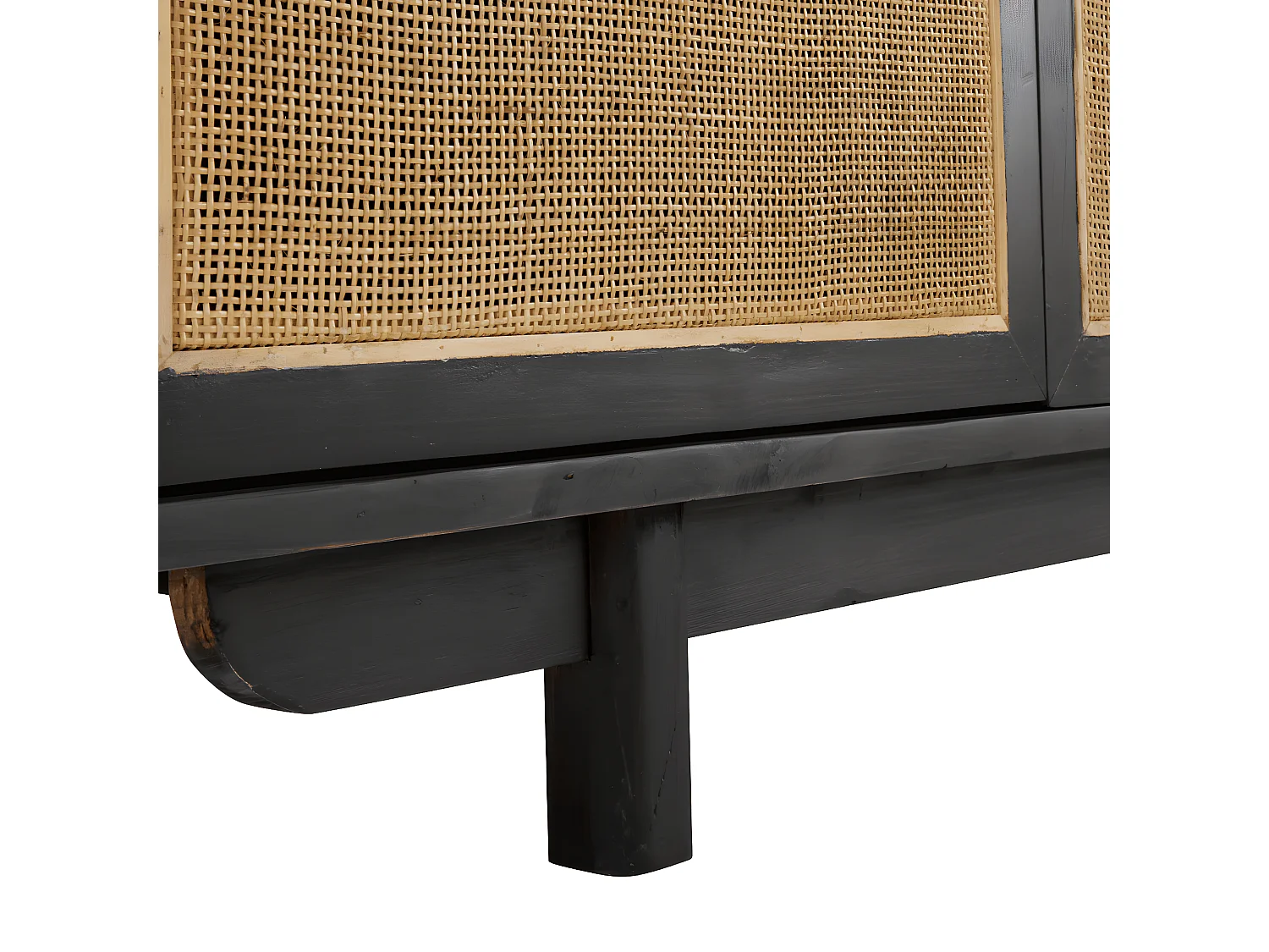 Meuble TV noir Calvi - L160 cm