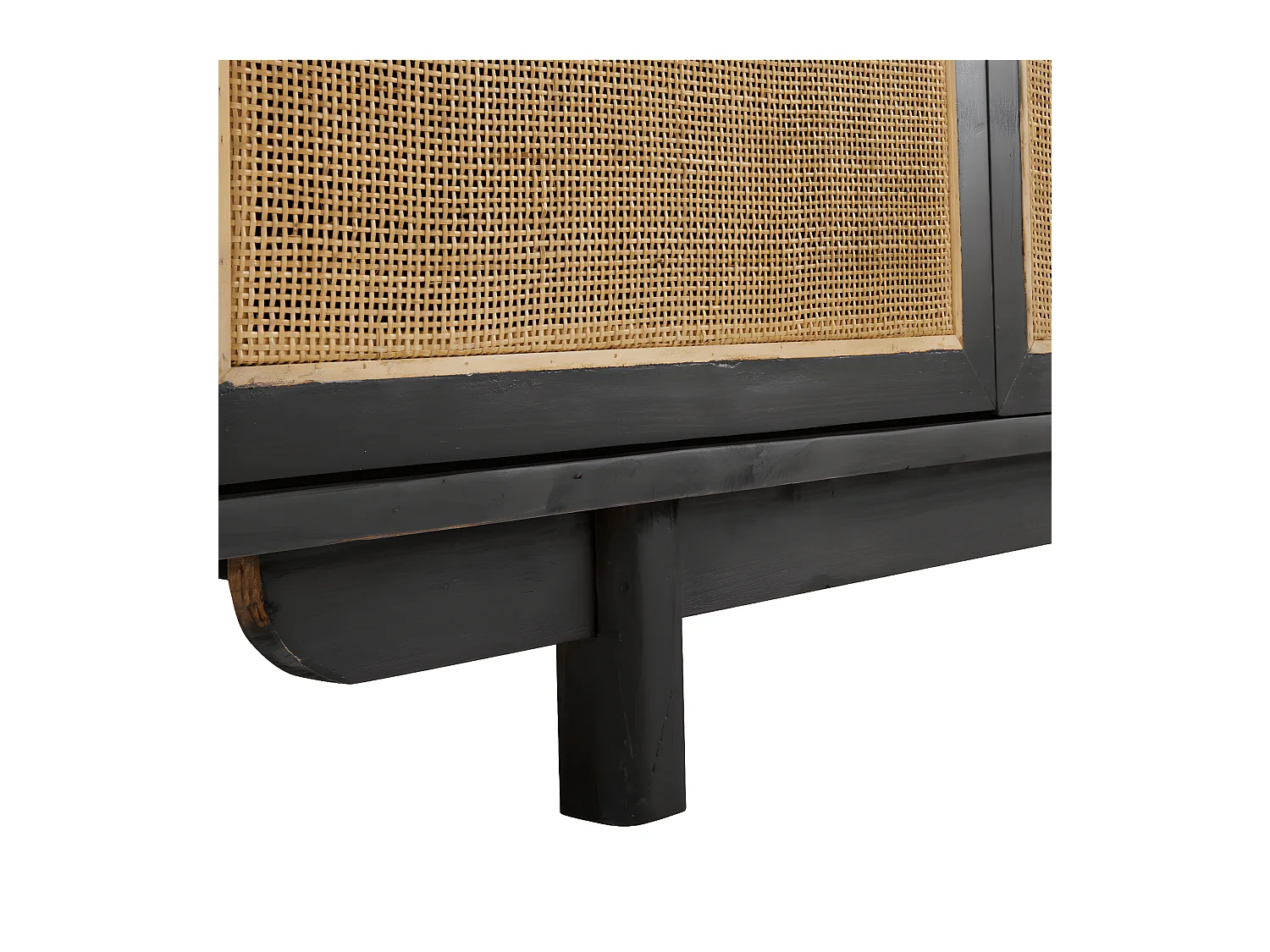 Meuble TV noir Calvi - L160 cm