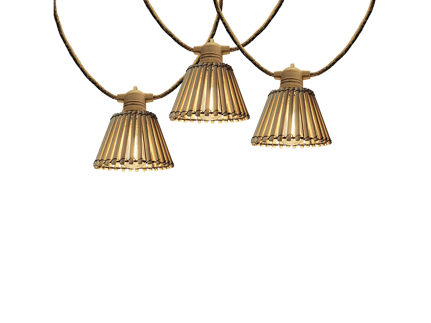 Guirlande lumineuse extérieur NATURA Bois Bambou 8m