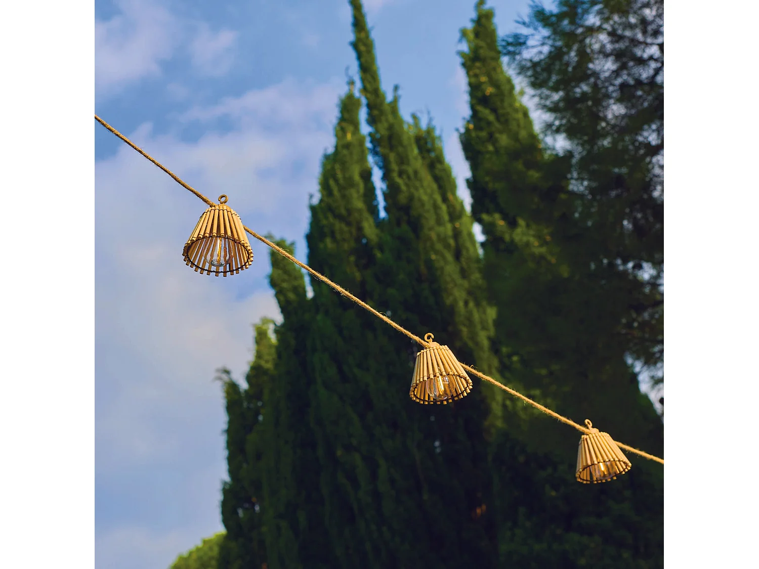 Guirlande solaire NATURA HYBRID 10 ampoules 8M