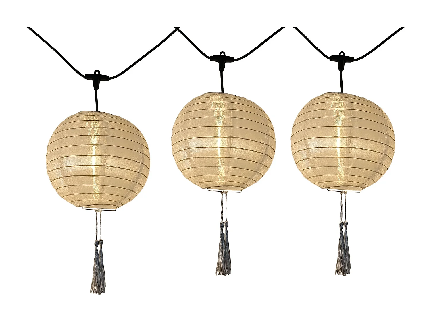 Guirlande solaire HIMALAYA Blanc Nylon 7m50