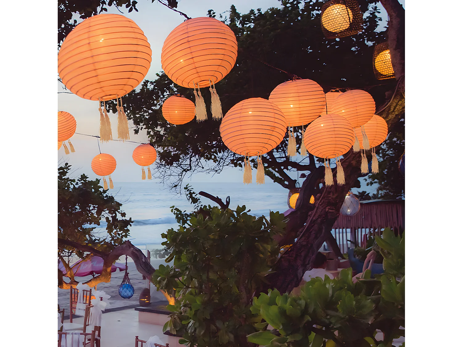 Guirlande solaire HIMALAYA Blanc Nylon 7m50