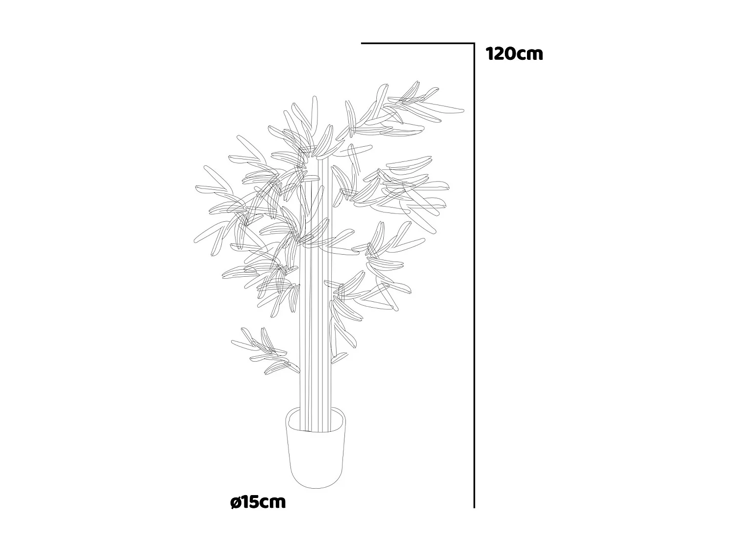 Bamboo - Planta artificial em vaso H120 cm